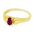 thumbnail image 3 of 10k Yellow Gold Oval Ruby And Diamond Ring, 3 of 6