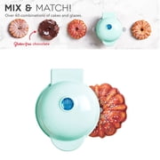 Mini Cake Maker and Lava Cake Maker,Mini Donut Maker Waffle Maker Pancakes Maker Machine for Breakfast, Snacks, Spice Cake, Desserts Non-Stick Surface, Cake Machine, Double-sided Heating (Mint Green)
