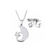 thumbnail image 1 of Kit Cadena Dije Y Aretes Luna Y Estrella Plateado Acero Inox Genérico Lunayestrellaplat, 1 of 3