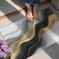 thumbnail image 4 of Black White Gold Wave Marble Door Rugs,Washable Non Slip Door Mats Indoor,Decorative Door Mats,Entry Mat Indoor for Entrance,Bedroom,Kitchen,Bathroom,20"x32", 4 of 6