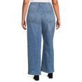 Terra & Sky Women's Plus Size High Rise Wide Leg Jeans
