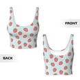 thumbnail image 3 of JUNZAN Hand Drawn Strawberry Print Women's Workout Tank Tops - U Back Fitness Top with Built-In Shelf Bra, Perfect for Yoga and Gym-XX-Large, 3 of 8
