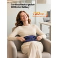 thumbnail image 3 of BURRKI Cordless Heating Pad for Back Pain Relief, 47-60" Lower Back Massager with 3 Heat & 3 Timer & 5 Vibration, Heated Back Lumbar Support Belt for Cramps, Gift for Men & Women, 3 of 7
