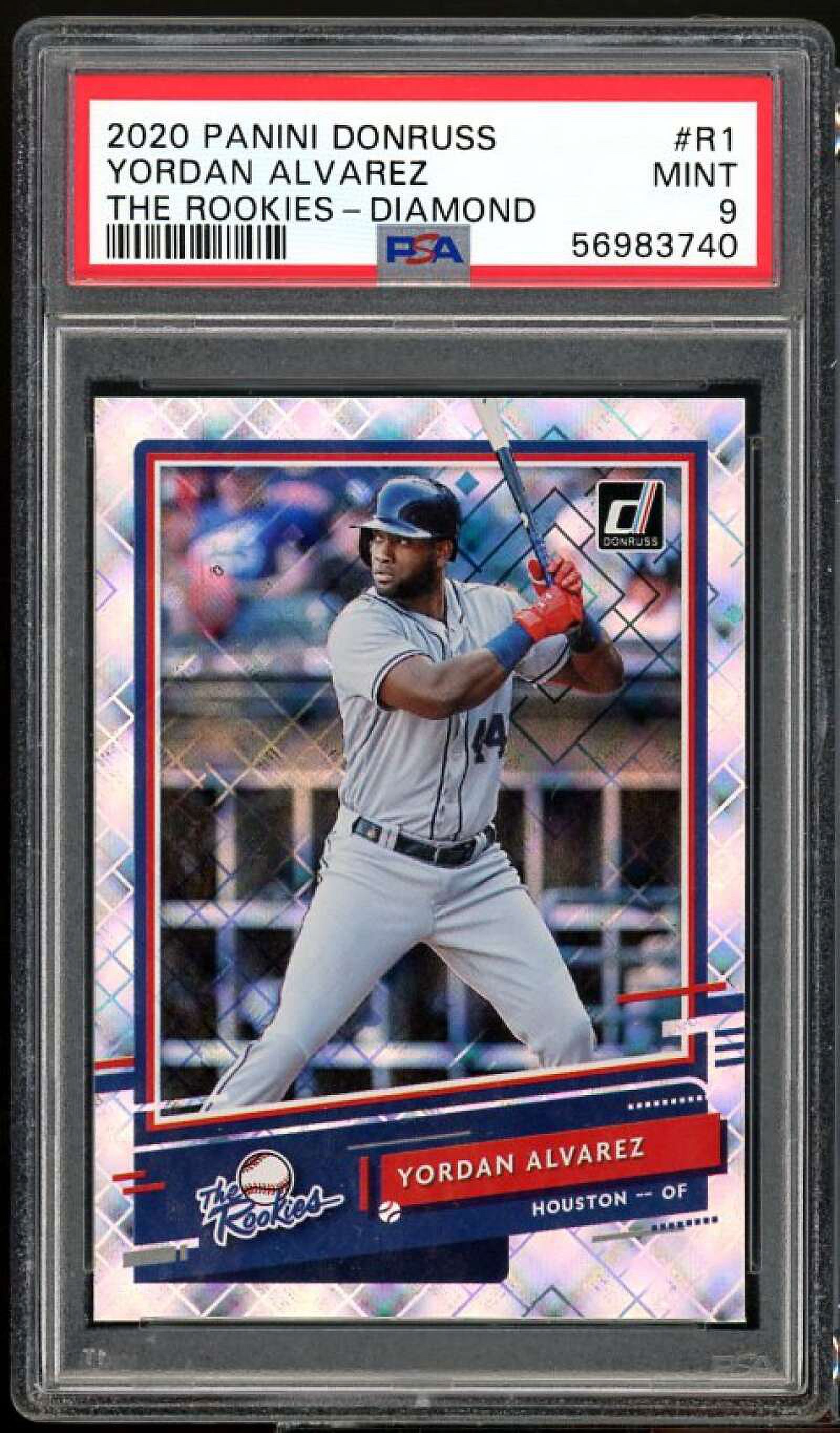Yordan Alvarez Rookie Card 2020 Donruss The Rookies Diamond #R1 PSA 9