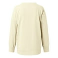 thumbnail image 4 of Women Sweatshirts Long Sleeve Sweatshirt Pullover for Women Beige Sweatshirt Women Fall/Winter Clothes for Women Clothing for Women, 4 of 7