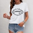 thumbnail image 4 of Drppepioner T-Shirt à Manches Courtes Col Rond Imprimé Rugby pour Femmes, Haut d'Été Décontracté, T-Shirt Col Rond Sportif et Élégant pour Femmes, 4 of 4