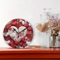 thumbnail image 2 of GZHJMY Valentine's Day Heart Wall Clock, Silent Non Ticking Battery Operated Round PVC Clock for Kitchen Office School Home Decorative, 2 of 7