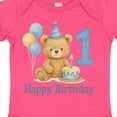thumbnail image 4 of Inktastic 1st Birthday Bear with Cake and Balloons Boys or Girls Baby Bodysuit, 4 of 5