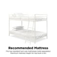 Mainstays Small Spaces TwinoverTwin Low Profile Junior Bunk Bed, White