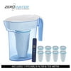 ZeroWater 7 Cup Ready-Pour Pitcher with 9 Filter & Water Quality Meter, ZP-007RP