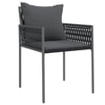 thumbnail image 3 of vidaXL 7 Piece Garden Dining Set with Cushions Poly Rattan and Steel, 3 of 5