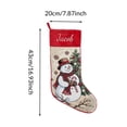 thumbnail image 3 of Personalized Christmas Stockings with Embroidered Name, 16.93 Inch Snowman Jacquard Vintage Xmas Stocking with Soft Velvet for Fireplace Family Holiday Decor, 3 of 6