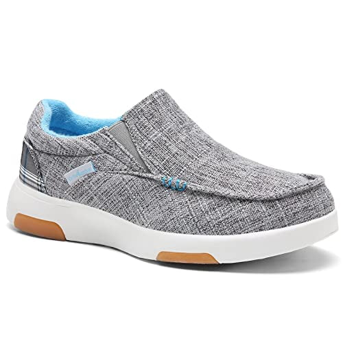 Plantar Fasciitis Canvas Walking Shoes with Arch Support Womens Supportive Shoes Orthotic Loafers for Outdoor Activities Size 10