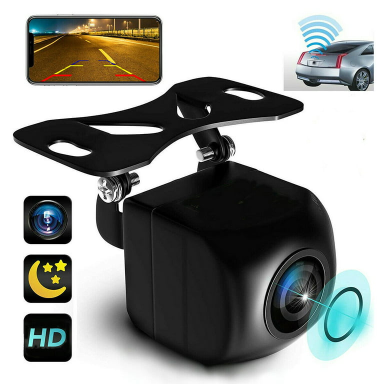 WiFi HD Wireless Car Rear View Cam.Wireless Backup Camera - Waterproof Camera for Cars, Trucks, Vans, Pickups, SUVs, WiFi Backup, Black
