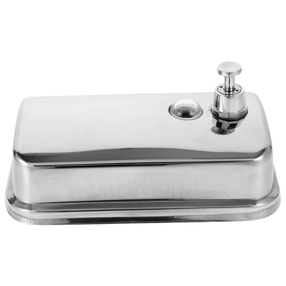 Toyvian Wall Mounted Stainless Steel Soap Dispenser for Bathroom and Kitchen Liquid Storage