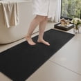 thumbnail image 4 of SIXHOME Bathroom Rugs Non Slip Bath Mat Chenille Soft Absorbent Quick Dry Bath Rugs for Bathroom Floor with Rubber Backing Machine Washable Bathmat Boho Bathroom Decor 17"x59" Black, 4 of 8