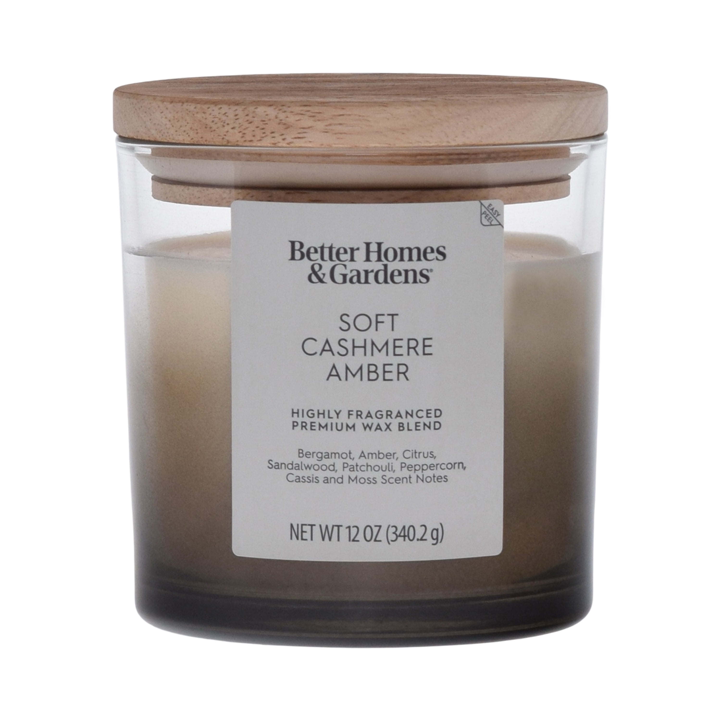 Better Homes and Gardens Soft Cashmere and Amber Scented 2-Wick Ombre Jar Candle 12oz.