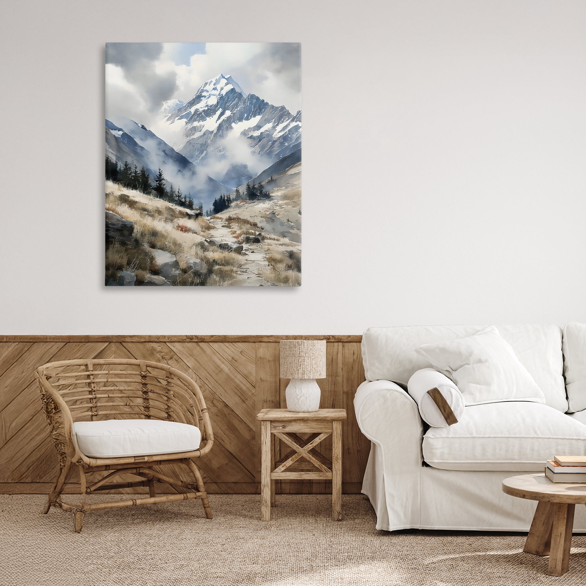 Stupell Industries Snow Caps Mountain Peaks Canvas Wall Art, design by Franklyn Gregory