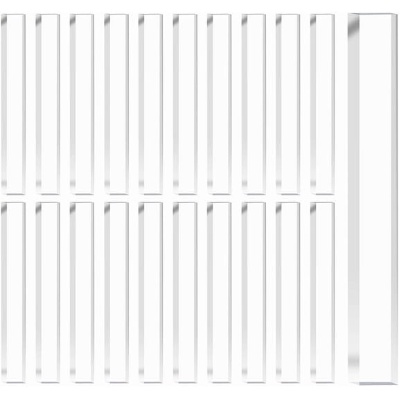 100Pcs 2 x 1/4 x 0.16 Inches Clear Setting Blocks Transparent Acrylic Sheets for DIY Glass and Mirrors Rectangle Setting Spacers for DIY Kitchen Bathroom Window Installation Construction Shim