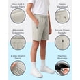 thumbnail image 2 of Pure Champ Boys Athletic Shorts 3 Pack Active Boys Shorts Youth kids Elastic Waist With Zipper Pockets Toddler-18 ( Set 5 Size Small), 2 of 8
