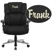 Flash Furniture Personalized HERCULES Series 24/7 Intensive Use Big & Tall 400 lb. Rated Black Fabric Executive Swivel Chair with Lumbar Knob