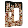 thumbnail image 1 of KuzmarK™ 2 Gang Single Toggle / Single Duplex Rocker Wall Plate - Earth Tones Camo Camouflage Kitties Abstract Cat Art by Denise Every, 1 of 1
