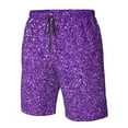 thumbnail image 4 of Pofeuu Glitter Purple Prin Men's Swim Trunks Quick Dry Bathing Suit Swimming Board Shorts Mesh Lining Beach Swimwear-X-Large, 4 of 6