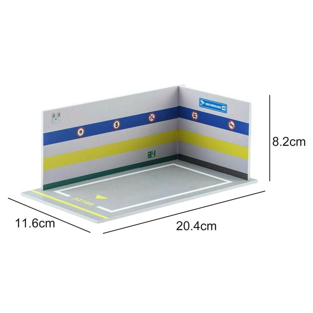 pitrice 1:32 Parking Lot Model Car Diecast Garage for Diorama Collection Background 32188 Multicolor
