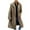 Coffee, variant on Miluxas Men's Faux Fur Coat Jacket Winter Warm Thick Coat Outwear Long Parka Overcoat