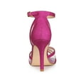 thumbnail image 3 of BLISSFUL STEP Women's Shoes Glitter Ankle Strap Buckle Open Toe Stiletto Heels Sandals Hot Pink 8.5, 3 of 8