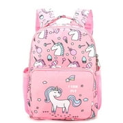 SJENERT Cartoons Unicorn Backpack for Children, Breathable Waterproof Kids Backpacks for Kindergarten with Adjustable Padded Straps(Pink)
