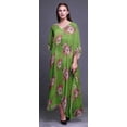 thumbnail image 2 of Bimba Robe Longue Caftan Florale Maxi Robe de Plage Maillot de Bain Couverture Caftan pour Femmes-TG-3X, 2 of 5