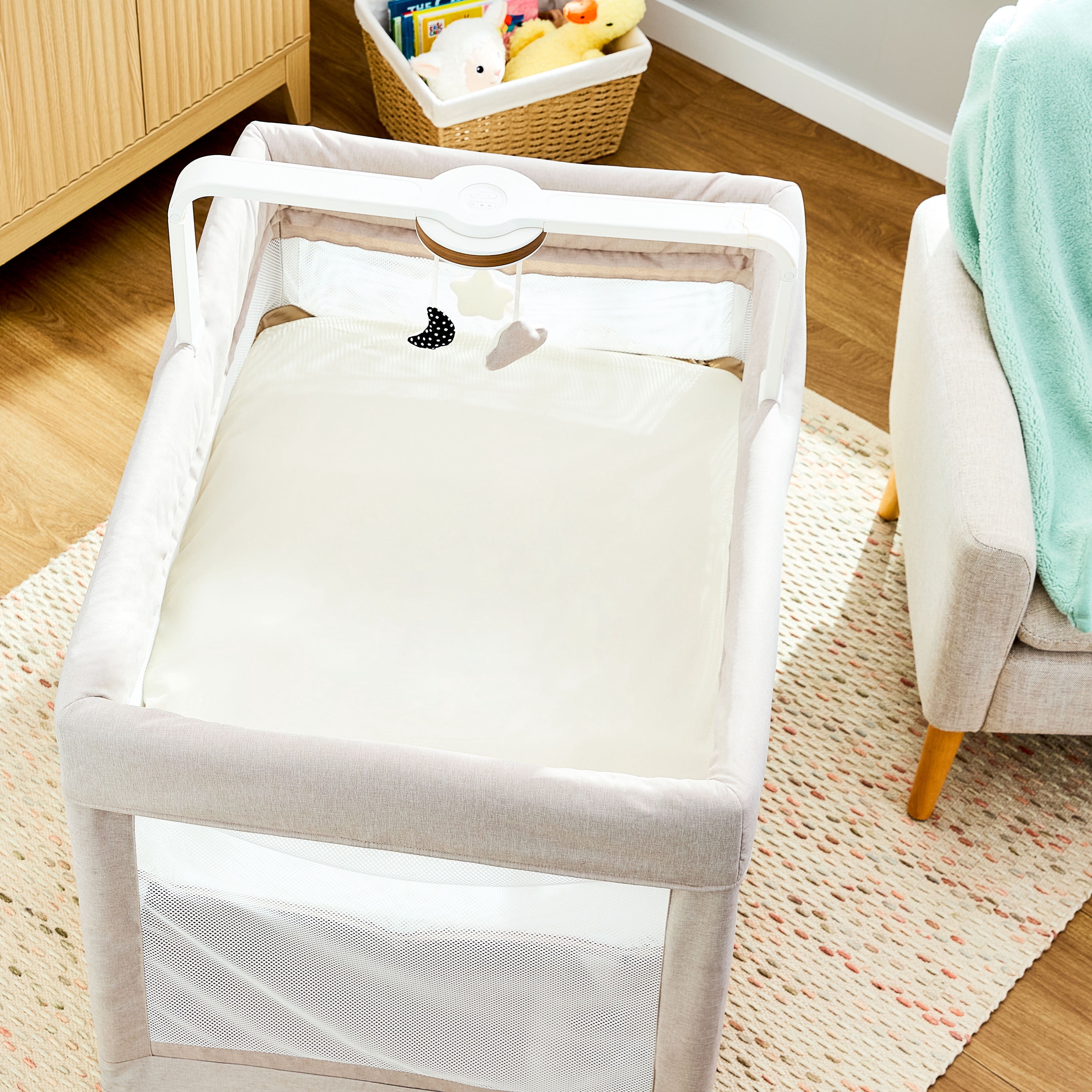 Parent's Choice Cotton Fitted Playard Sheets, Neutral, 2-Pack