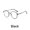 Black, variant on Metal Round Anti Blue Light Glasses Women Men Classic Square Eyeglasses Frames Transparent Computer Glasses Oculos Feminino (Black)