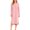*Pink, variant on Women's Round Neck Long Sleeve Nightgown, Side Slit Loose Midi Sleep Dress ,Soft Casual Loungewear ,XL