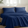 thumbnail image 3 of Bare Home Pillowcase Set - Envelope Closure - Premium 1800 Collection - Double Brushed - Ultra Soft - Queen Size, Dark Blue, 2 Count, 3 of 8