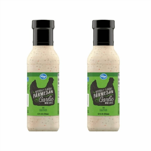 Naturally Flavored Parmesan Garlic Wing Sauce, 2 Pack, 12 Fl Oz
