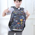 thumbnail image 6 of FORMRS Kids Backpack for School Unisex 17" Casual Bookbag Travel Daypack with Compartment Pockets, Cartoon Ocean Pattern, 6 of 7