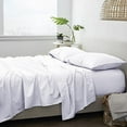 thumbnail image 4 of 4 Piece Premium Giza Cotton Sheet Set, Queen Size - 400 Thread Count 100% Egyptian Giza Cotton Sheets Fit Upto 18 Inches Deep Mattress - White Solid, 4 of 6