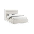 thumbnail image 3 of Meridian Furniture Adam Cream Linen Textured Fabric Queen Bed, 3 of 9