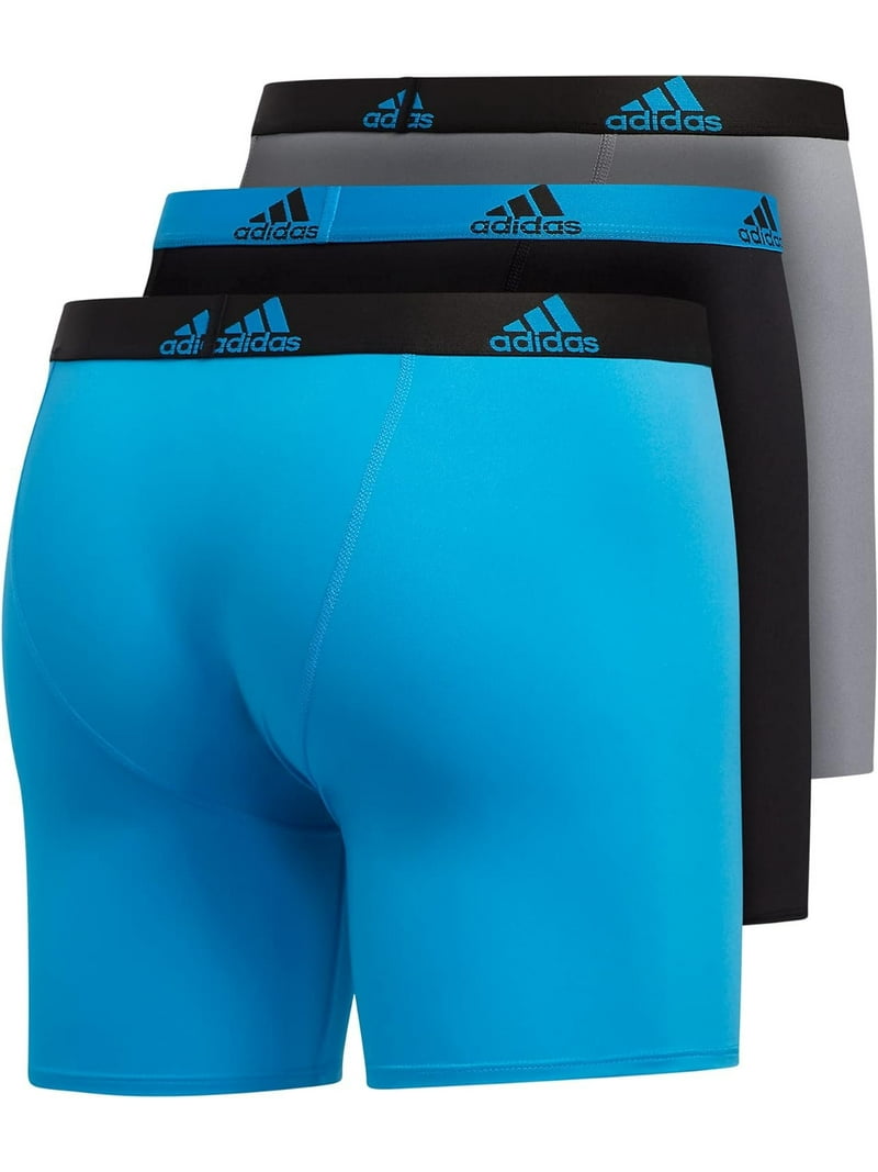 adidas Men's Performance Boxer Brief Underwear 3-Pack, Solar Blue