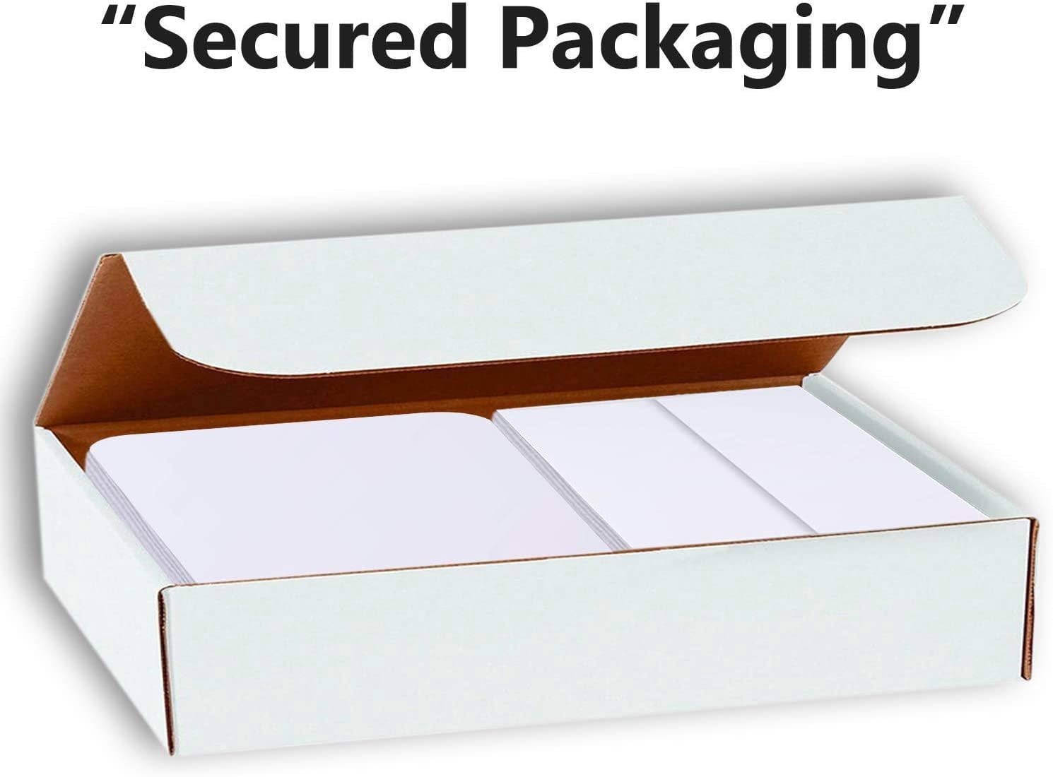 Hamilco White Cardstock Thick Paper - Blank Index Flash Note & Post Cards Rounded Corners with Envelopes Greeting Invitations Stationary 5 X 7" Heavy weight 80 lb Card Stock 100 Pack with Envelopes