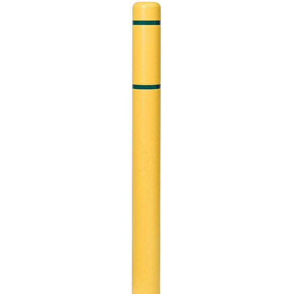 Innoplast BollardGard 4 11/16 Pouces x 64 Pouces Housse de Bollard Jaune avec Bandes Réfléchissantes - HDPE Durable