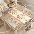 thumbnail image 2 of Ambesonne Mushroom Table Runner & Placemats, Striped or Dotted Veggie, Placemat 4 pcs + Runner 12"x90", Pale Peach Umber Orange, 2 of 2