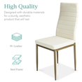 thumbnail image 3 of Set de comedor Best Choice Products de cristal con 4 sillas marfil/dorado, 3 of 7