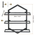thumbnail image 2 of Uxcell Wall Mounted Wine Rack, 2 Set Metal Wine Bottle Holder, Wine Bottles Display Wall Storage Shelf, Black, 2 of 6