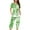 Green, variant on Pajamas for Women Clearance Women's Short Sleeve Pajama Set 2 Piece Summer Sleep Set Floral Print Button Crew Neck Capris Pant Pjs Sets Women Sleepwear New Pinky L