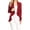 Burgundy, variant on Moa Collection Women's Casual Solid Long Sleeve Loose Fit Open Blazer Jacket