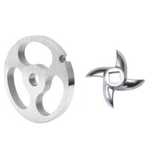 Meat Grinder Blade Mincer Plate Discs Blade for Kitchen Aid Mixer 12 Type Meat Grinder Mincer Knife Accessory,1x Meat Grinder Blade 1x Meat Grinder Knife,Silver