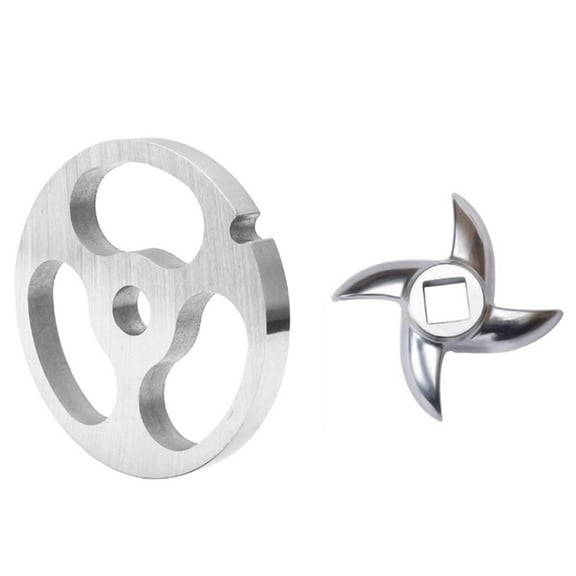 Meat Grinder Blade Mincer Plate Discs Blade for Kitchen Aid Mixer 12 Type Meat Grinder Mincer Knife Accessory,1x Meat Grinder Blade 1x Meat Grinder Knife,Silver